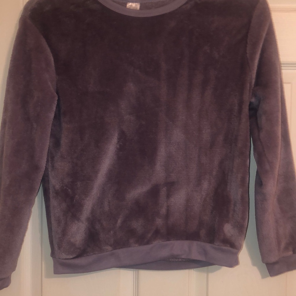 womens purple fleece sweater SIZE SMALL